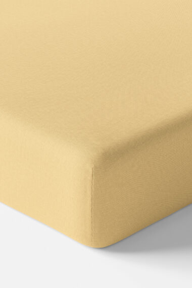 Žerzejové vypasované prostěradlo pro děti - žluté