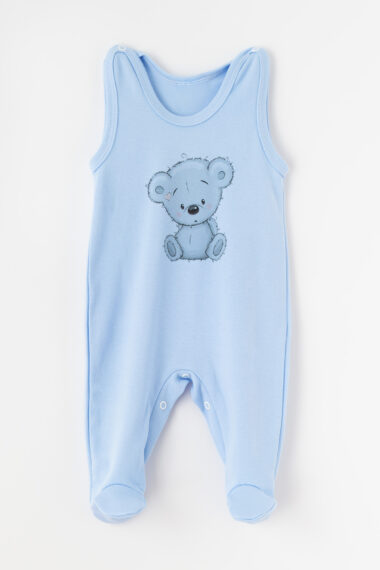 Dětský spací oblek s modrým medvídkem