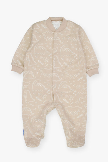 Béžový dino dětský overal