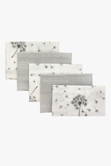 Mušelínové plenky mini - sada 5 ks Pampelišky 38x38 cm