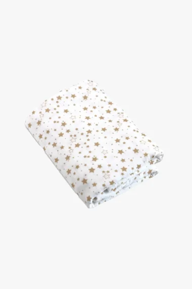 Mušelínová zavinovačka 120x120 cm – béžové hvězdičky