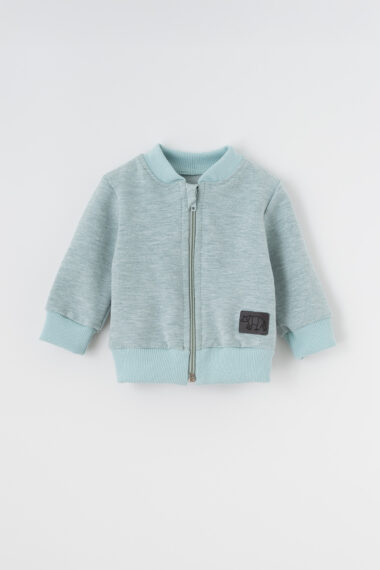 Žalias kūdikių bomberio stiliaus džemperis