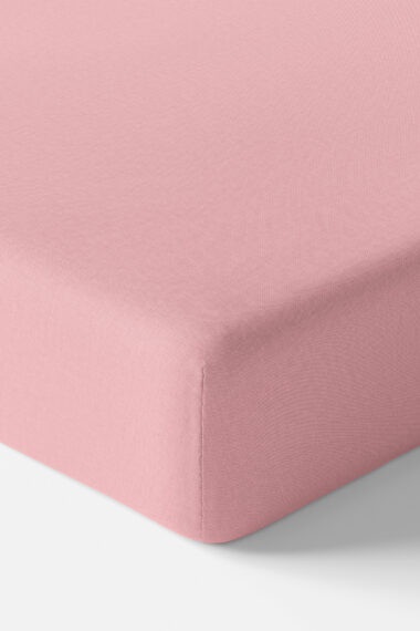 Prześcieradło jersey z gumką dla dzieci- różowe