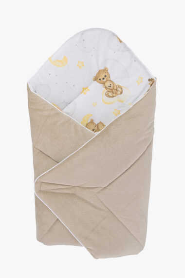 Rożek  velvet niemowlęcy zwierzątka na księżycu