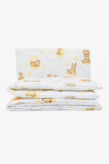 Pościel dziecięca z wypełnieniem zwierzątka na księżycu