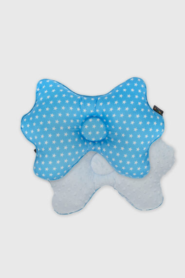 Poduszka niemowlęca korygująca niebieska w gwiazdki
