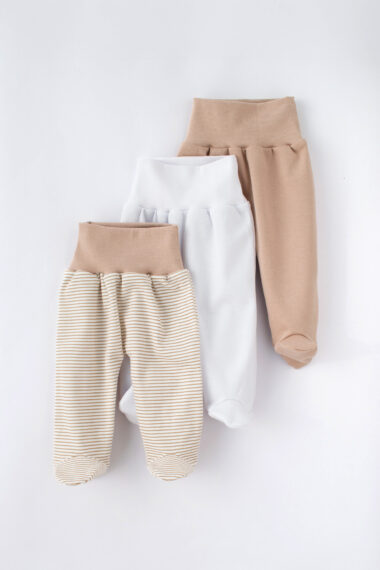 Półśpiochy 3-pak beżowe paski