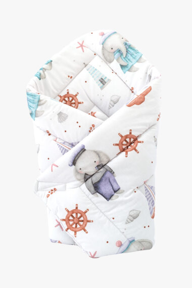 Rożek niemowlęcy "Marynarski Rejs" wzorzysty