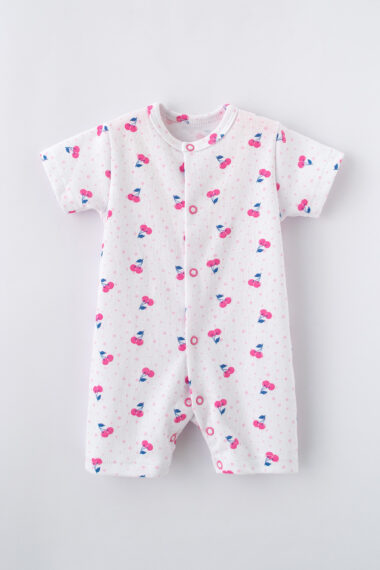 Rampers niemowlęcy wisienki letni