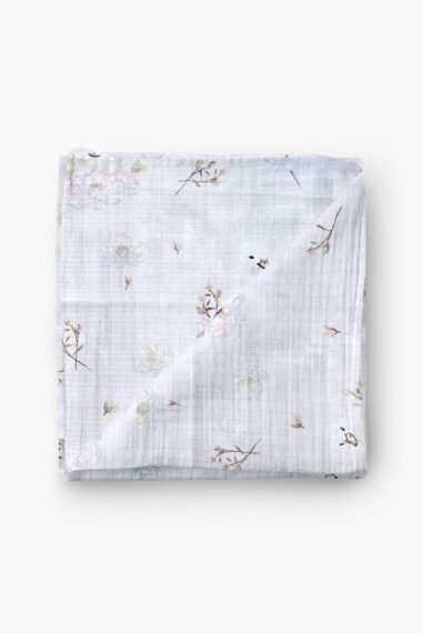 Pieluszka tetra druk rodzina łabędzi