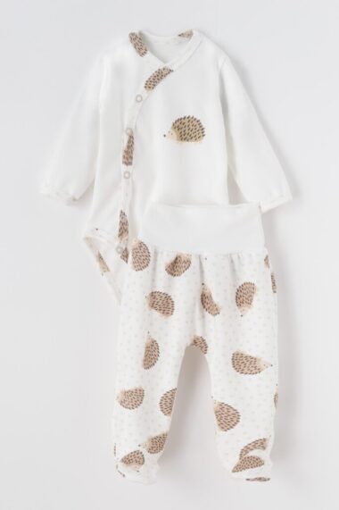 Komplet niemowlęcy beżowe jeżyki