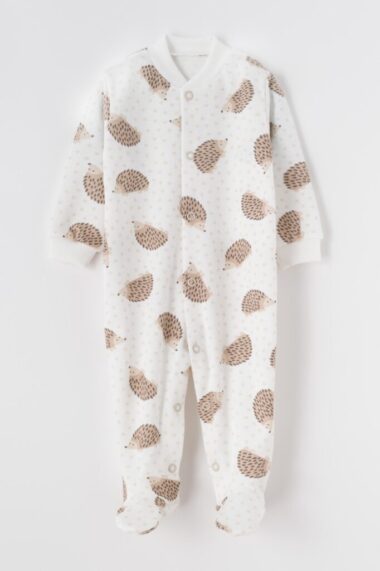 Pajacyk niemowlęcy beżowe jeżyki